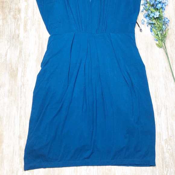 {Elisabetta Franchi For Celyn B} Blue V-neck Dress - Picture 3 of 8